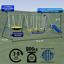 Load image into Gallery viewer, Swing and Play metal swing set