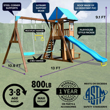 Load image into Gallery viewer, Lakeview wooden swing set