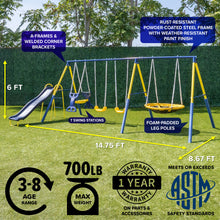 Load image into Gallery viewer, Super Star Swing, Saucer, and Slide Set