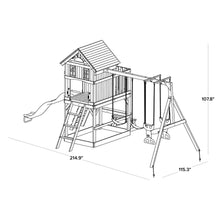 Load image into Gallery viewer, Brookside Wooden Swing Set