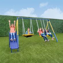 Load image into Gallery viewer, Sportspower Super Flyer Swing Set with 2 Flying Buddies, Saucer Swing, 2 Swings