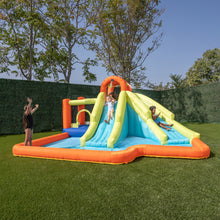 Load image into Gallery viewer, Inflatable Double Slide with Bounce House Backyard Jumper