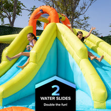 Load image into Gallery viewer, Inflatable Double Slide with Bounce House Backyard Jumper