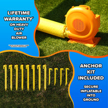 Load image into Gallery viewer, Sportspower Twin Peaks Splash & Slide Inflatable Water Slide with Dual Cannons & Climbing Wall