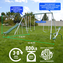 Load image into Gallery viewer, Live Oak Metal Swing and Slide Set