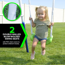 Load image into Gallery viewer, Mountain View Metal Swing, Slide and Trampoline Set