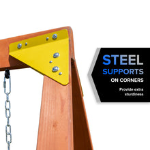 Load image into Gallery viewer, Sportspower Brighton Wooden Swing Set with 3 Swings