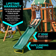 Load image into Gallery viewer, Sportspower Olympus Wood Swing Set with 3 Swings, Slide, and Monkey Bars