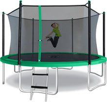 Load image into Gallery viewer, TruJump 12 Foot Green Trampoline with Enclosure