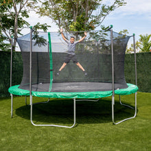 Load image into Gallery viewer, Sportspower 15-Feet Green Trampoline with Enclosure