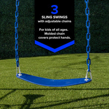 Load image into Gallery viewer, Sportspower Triple Swing and Saucer Metal Swing Set
