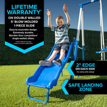 Load image into Gallery viewer, Sportspower Albany Metal Swing Set with 2 Adjustable Swings, Glider and Slide