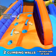Load image into Gallery viewer, Sportspower Battle Ridge Inflatable Water Slide with Climbing Wall, Water Cannons & Splash Pool