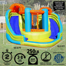 Load image into Gallery viewer, Sportspower Double Slide & Bounce House with Splash Pool & Water Sprinklers