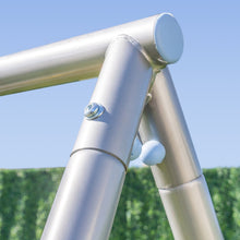 Load image into Gallery viewer, Sportspower Comet Metal Swing Set with LED Light Up Saucer Swing, 2 Swings and 5ft Slide