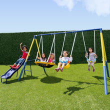 Load image into Gallery viewer, Sportspower Super Flyer Swing Set with 2 Flying Buddies, Saucer Swing, 2 Swings