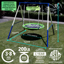 Load image into Gallery viewer, Deluxe Saucer Swing Set