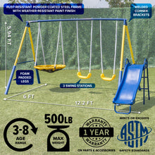 Load image into Gallery viewer, Super Saucer Metal Swing Set