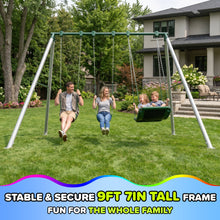 Load image into Gallery viewer, Sportspower Rainer 9.5ft Heavy-Duty Metal Swing Set