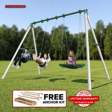 Load image into Gallery viewer, Sportspower Rainer 9.5ft Heavy-Duty Metal Swing Set
