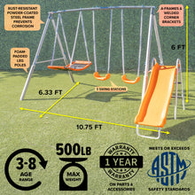 Load image into Gallery viewer, Sportspower Gladstone Metal Swing and Slide Set