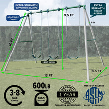 Load image into Gallery viewer, SPORTSPOWER EVEREST 9.5' SWING SET