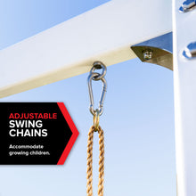 Load image into Gallery viewer, SPORTSPOWER ASPEN 7-FT VINYL COVERED WOODEN SWING SET WITH 3 SWINGS