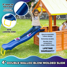 Load image into Gallery viewer, Sportspower Encinitas Wood Playhouse With 4' Slide