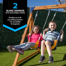 Load image into Gallery viewer, North Peak Wooden Swing Set