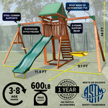 Load image into Gallery viewer, Sherwood Wooden Swing Set
