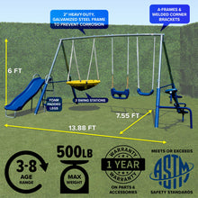 Load image into Gallery viewer, Taylor Galvanized Metal Swing Set