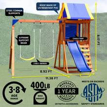 Load image into Gallery viewer, Asher wood swing set