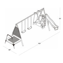 Load image into Gallery viewer, Sportspower Fairview Swing Set with 2 Swings, Rocking Horse, Mini Trampoline, and Heavy Duty Slide