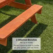 Load image into Gallery viewer, Sportspower Wooden Picnic Table W/Sand Play & Water Play & Umbrella Hole (no umbrella)