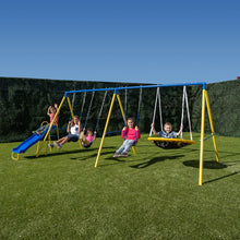Load image into Gallery viewer, Sportspower Triple Swing and Saucer Metal Swing Set