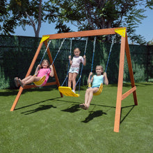Load image into Gallery viewer, Sportspower Brighton Wooden Swing Set with 3 Swings
