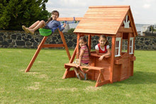 Load image into Gallery viewer, Sportspower Swing N' Play Wooden Playhouse
