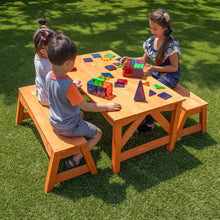 Load image into Gallery viewer, Sportspower Wooden Picnic Table With Separated Bench
