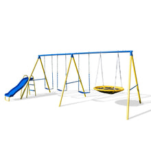 Load image into Gallery viewer, Sportspower Triple Swing and Saucer Metal Swing Set