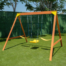 Load image into Gallery viewer, Sportspower Brighton Wooden Swing Set with 3 Swings