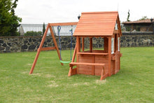 Load image into Gallery viewer, Sportspower Swing N' Play Wooden Playhouse