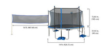Load image into Gallery viewer, TruJump 14' Trampoline With Basketball Hoop, Badminton, and Volleyball
