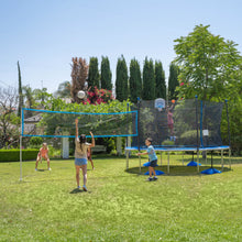Load image into Gallery viewer, TruJump 14' Trampoline With Basketball Hoop, Badminton, and Volleyball