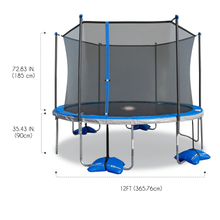 Load image into Gallery viewer, TruJump 12 ft. Trampoline with Spin-n-Light & Water Anchors