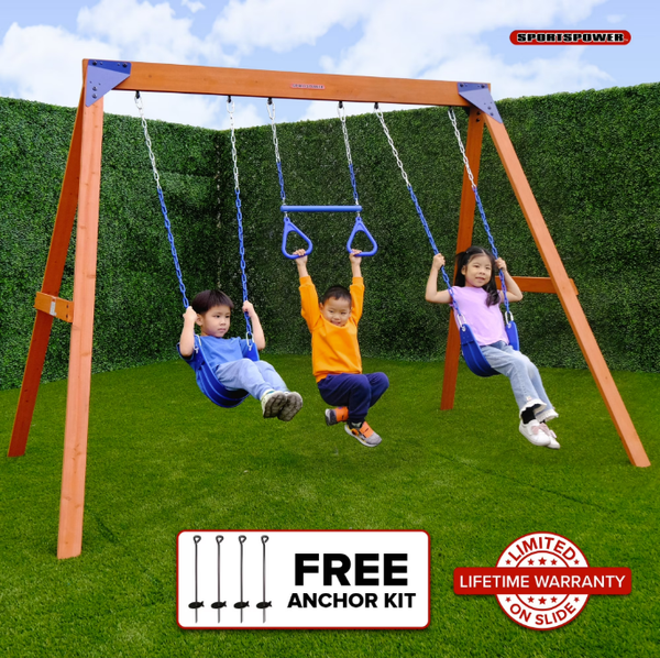 Kingston wood swing set - Top 9 Questions About Sportspower's Wooden Swing Sets