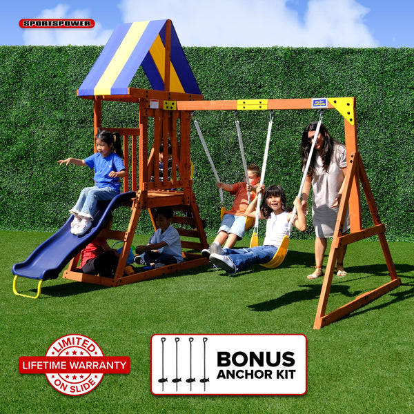 My 1st Wooden Swing Set - Top 10 Questions About Wooden Swing Sets With a Fort and Slide
