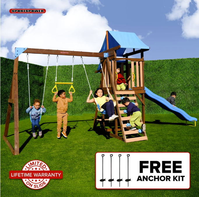 Rosemont wooden swing set – SportsPowerSwingSets