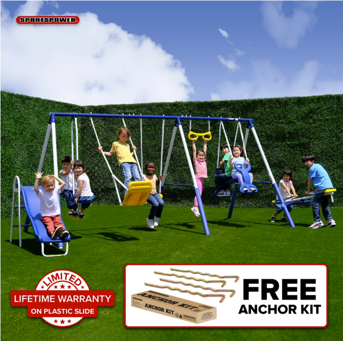 Super 9 Metal Swing Set – SportsPowerSwingSets
