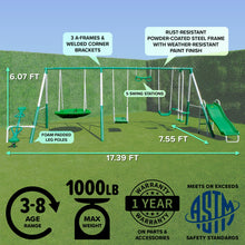 Load image into Gallery viewer, Bayside metal swing set
