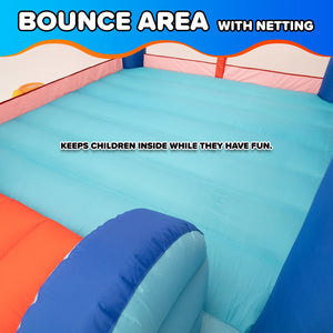 Sportspower My 1st Inflatable Bounce House with Slide & Mesh Shoe Pockets